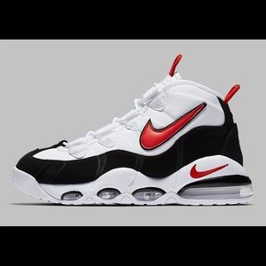 Nike air max uptempo white black red
